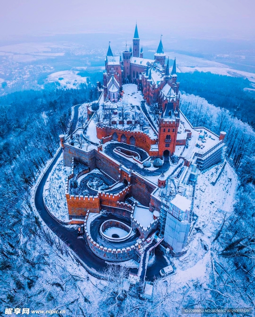 冬季城堡雪景