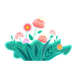 卡通花草