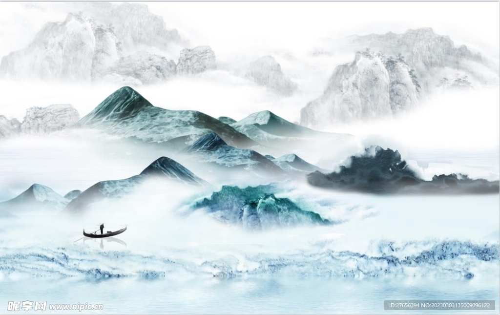 山水画 设计图__海报设计_广告设计_设计图库_昵图网
