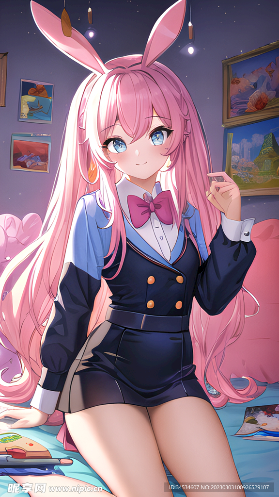 卡通动漫形象女兔子