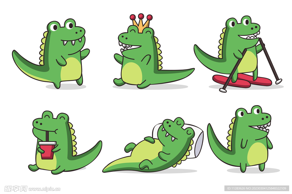 卡通小鳄鱼