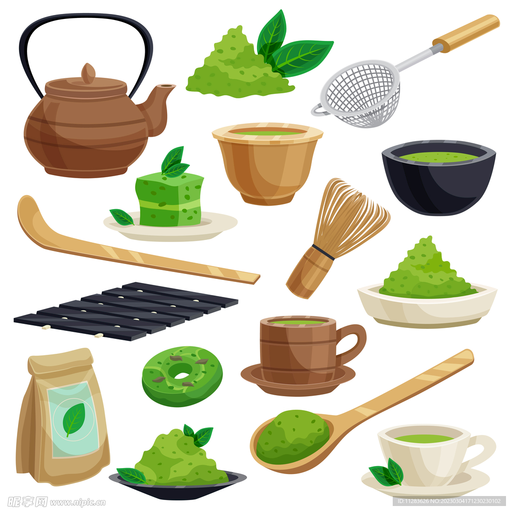 抹茶插画