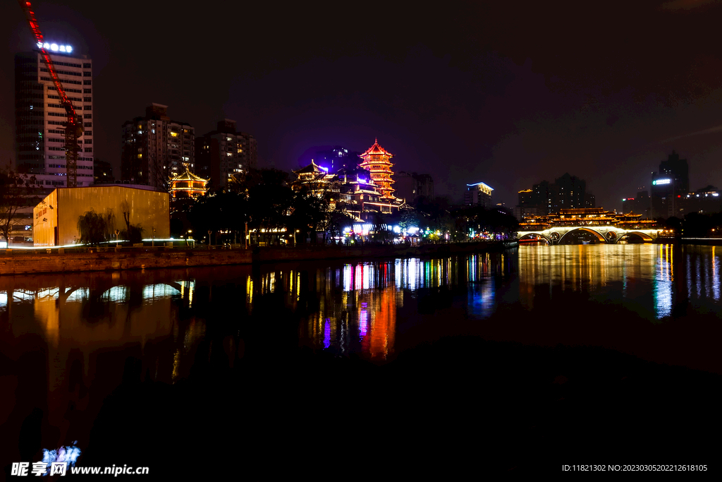 成都九眼桥夜景