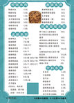 饭店价目表 