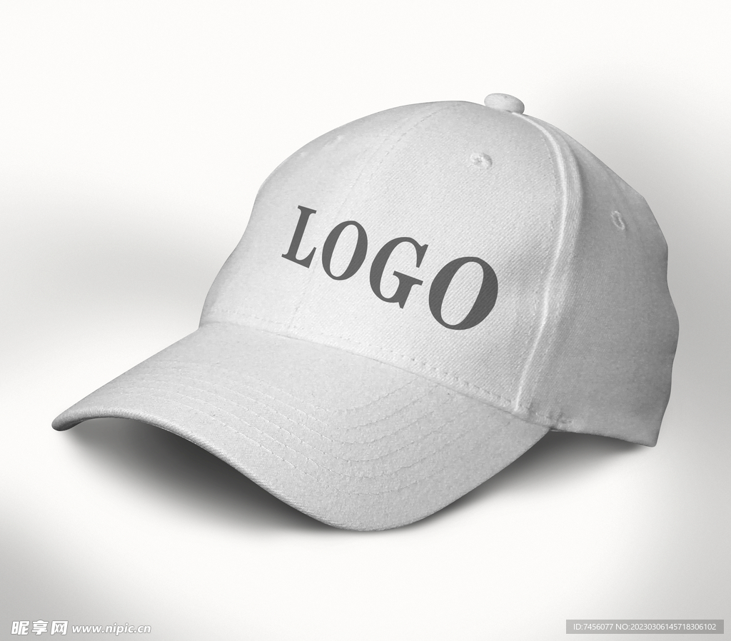 白色帽子印logo效果图psd