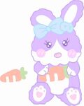 紫色 兔子 长耳朵 
