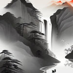 水墨山水画