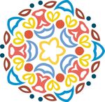春季春天复古印花图案图形背景