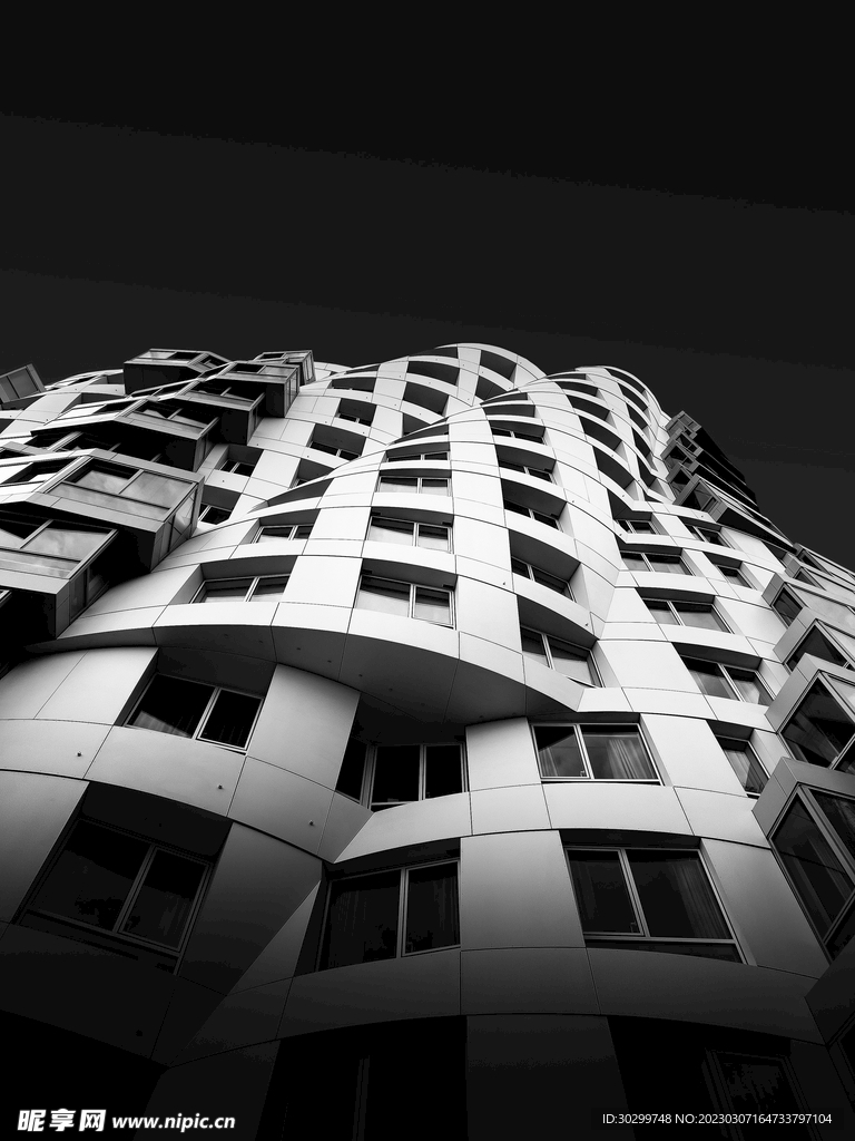 高清黑白现代建筑艺术视觉冲击