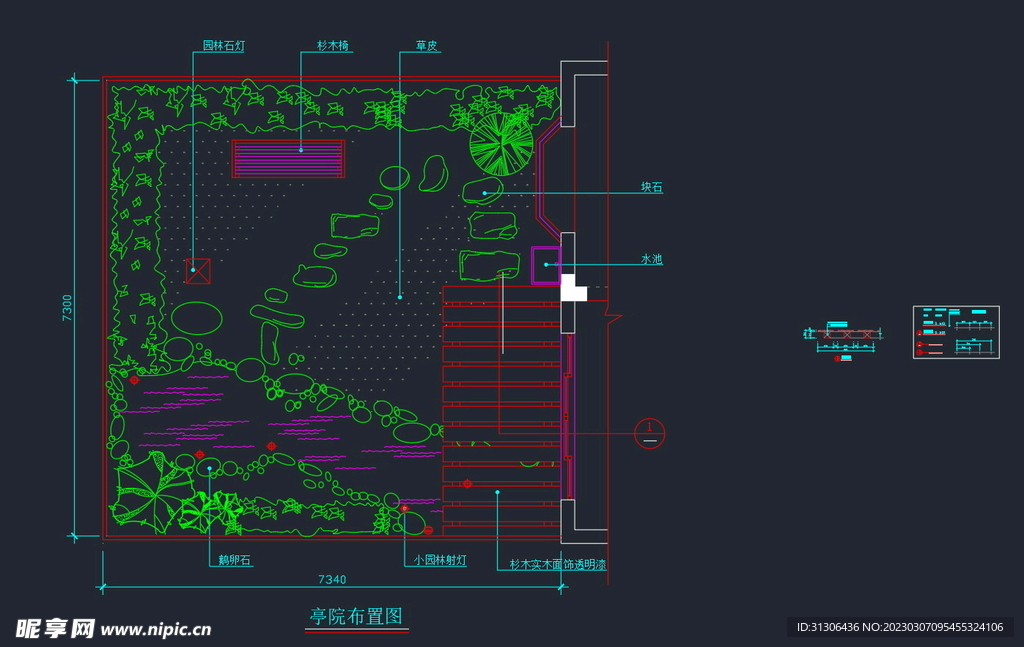 庭院布置cad