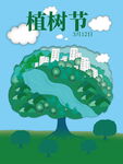 312植树节海报