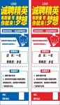 红色诚聘精英招工展架