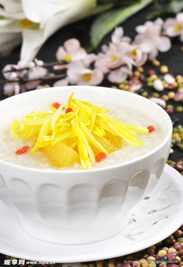 蜜柚菊花粥