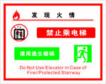 发现火情禁止乘电梯