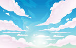 天空插画背景