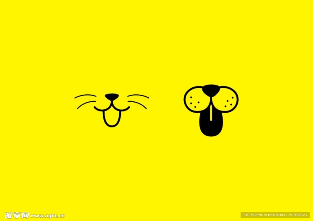 矢量猫狗
