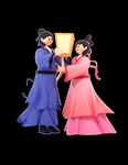 七夕情人节许愿牛郎织女免抠素材