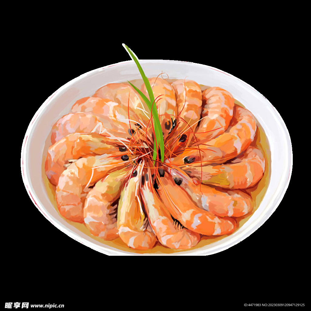 手绘油焖大虾