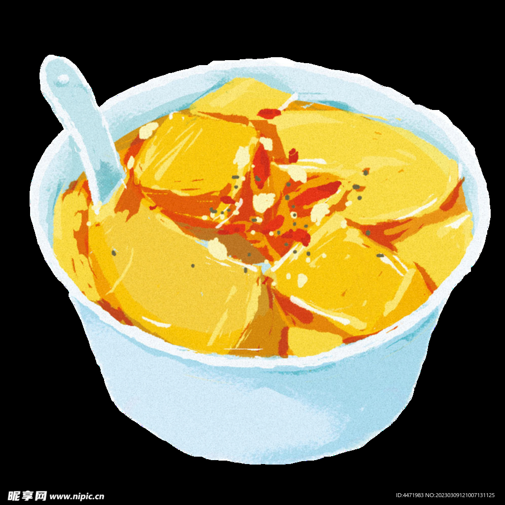手绘冰粉