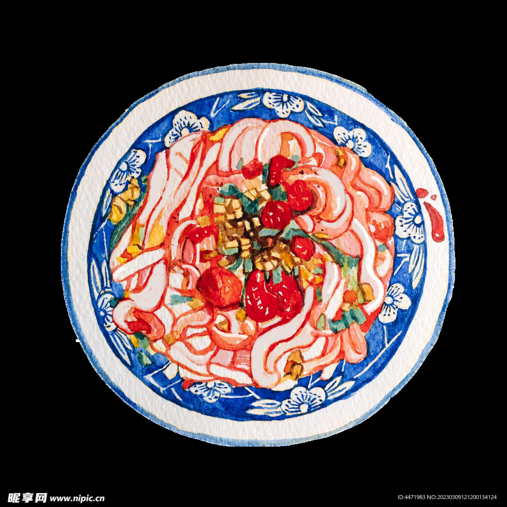 手绘拌米粉