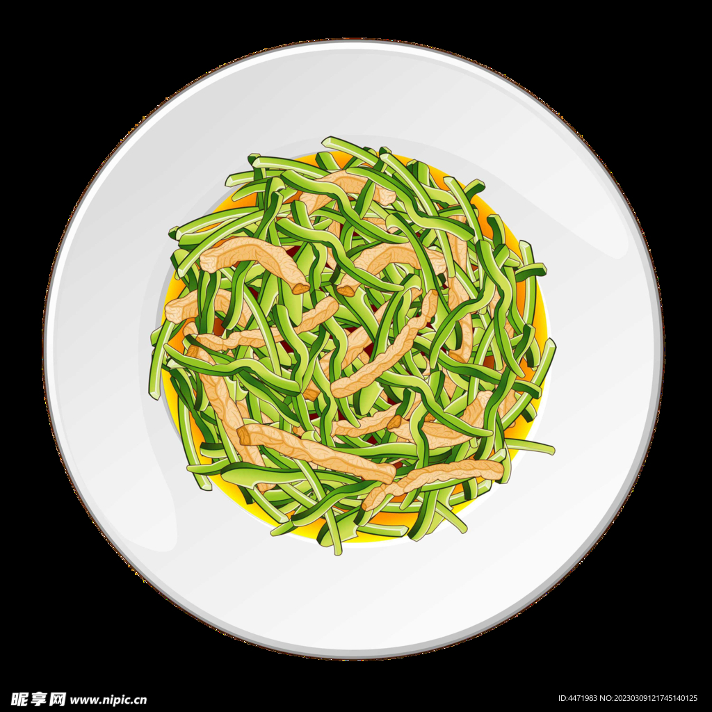 手绘青椒肉丝