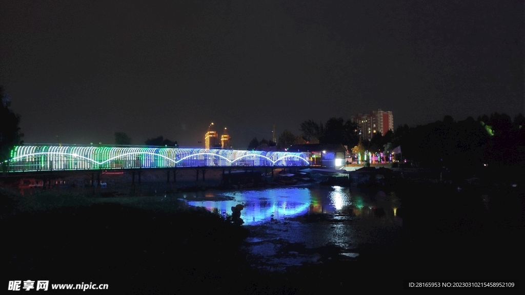 夜晚灯光建筑风景