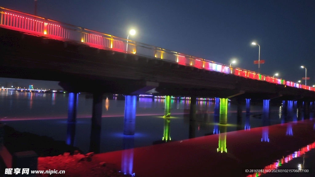 灯光 路灯 桥洞桥面 夜景