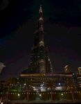 高清迪拜哈里发塔夜景现代建筑