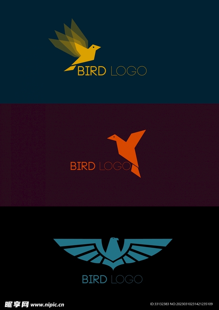 鸟简笔画 鸟儿标志logo
