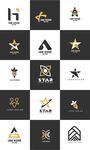 铅笔logo 教育标志 五角星