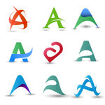 字母标 logo 标志A 