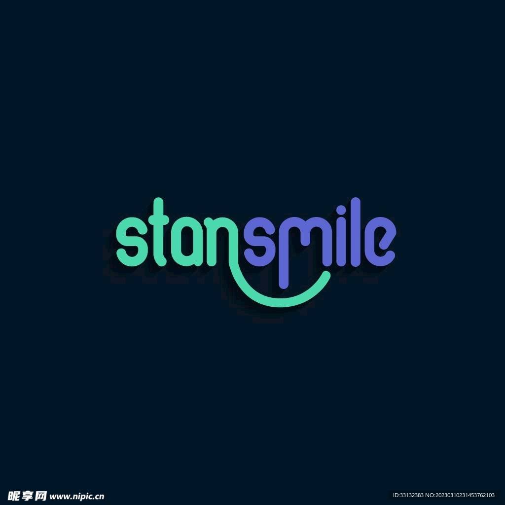 字母标 logo smile