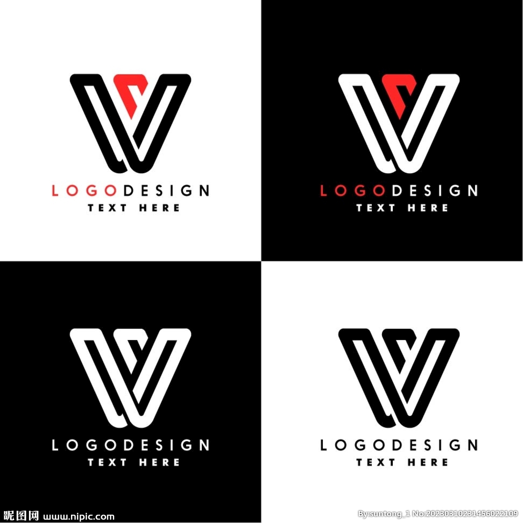 字母标 logo 标志V