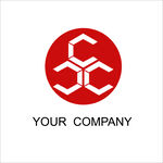 C字母品字蜂巢logo设计