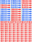空调回水贴纸