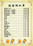 酒水单