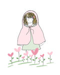 手绘小女孩