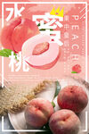 水蜜桃水果海报        