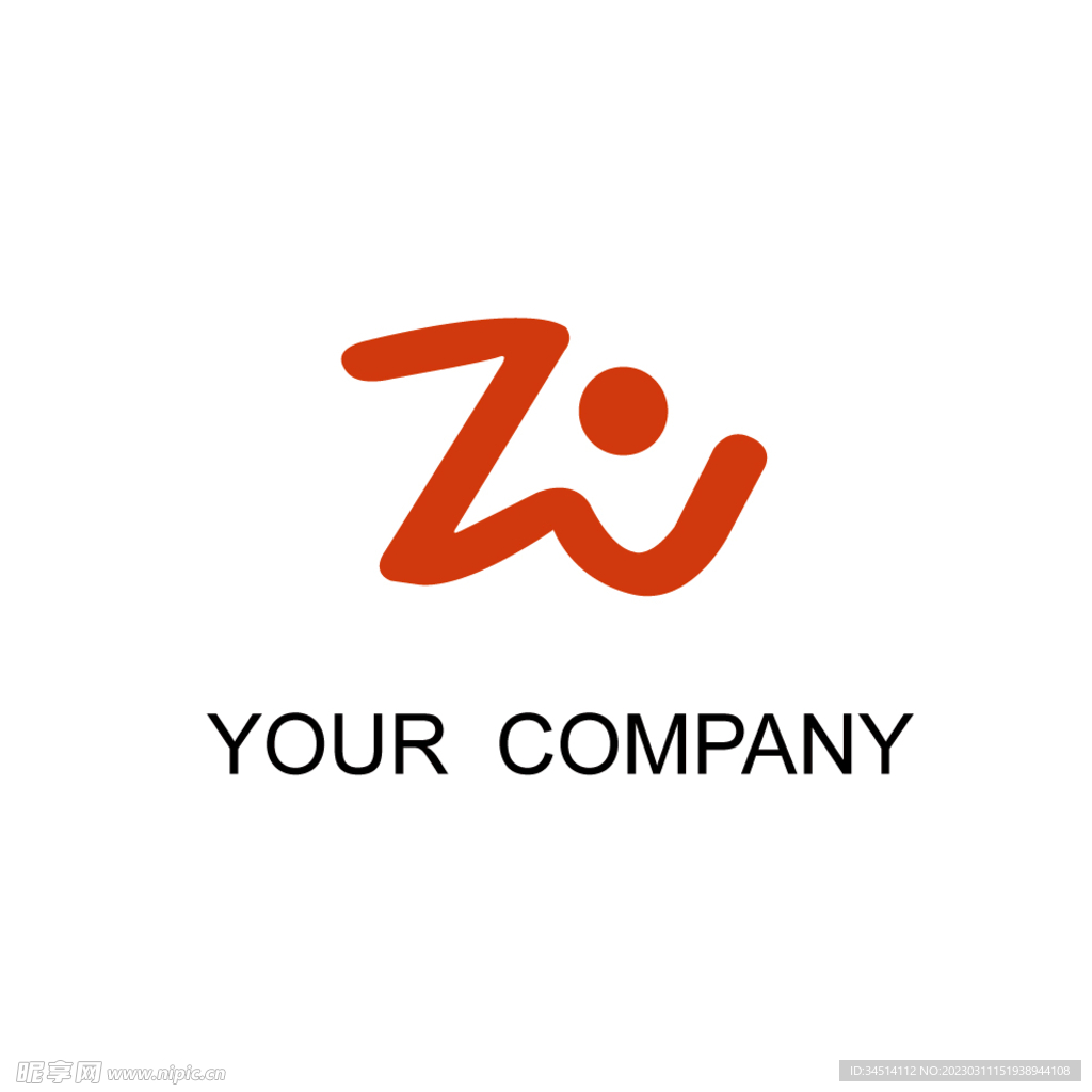ZW山水日出logo设计