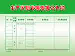 生产区职业病危害公告栏