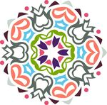春季春天复古印花图案图形背景