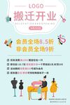 服装店搬迁开业海报