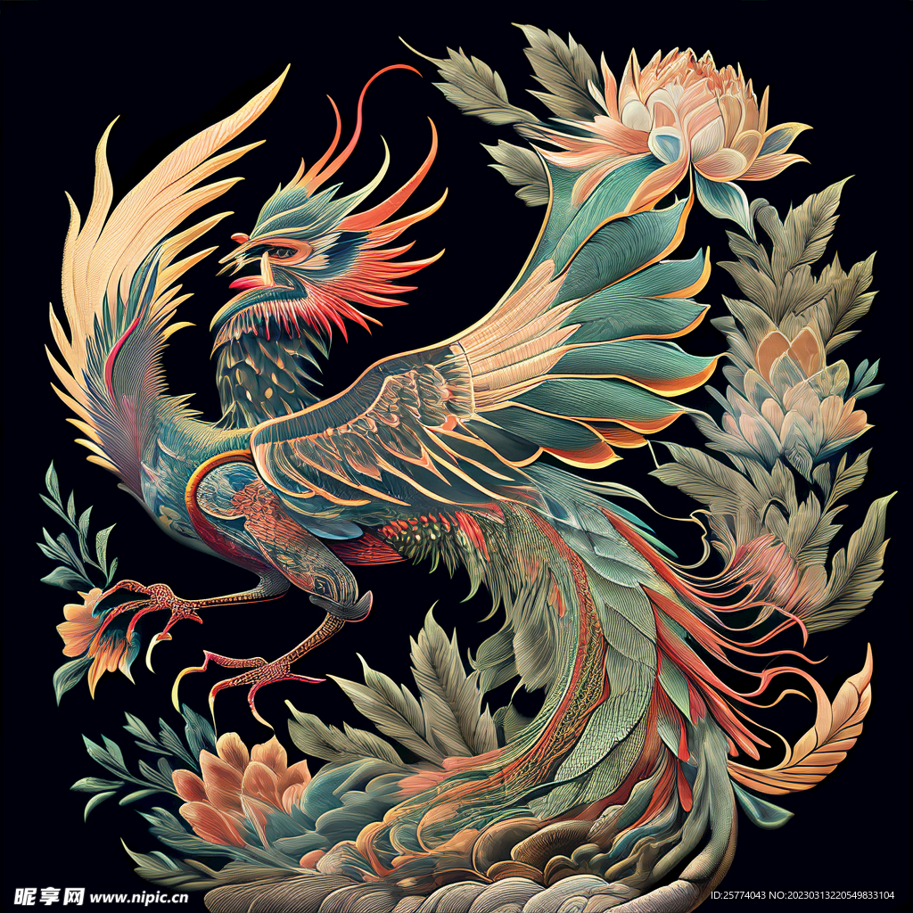 凤凰，中国风，传统，古典素材|平面|图案|春风不改旧时波 - 原创作品 - 站酷 (ZCOOL)