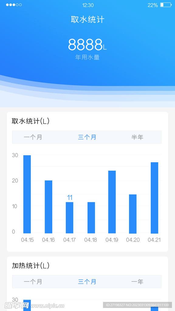 账户统计数据app移动端小程序