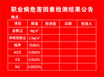 职业病危害因素检测结果公告