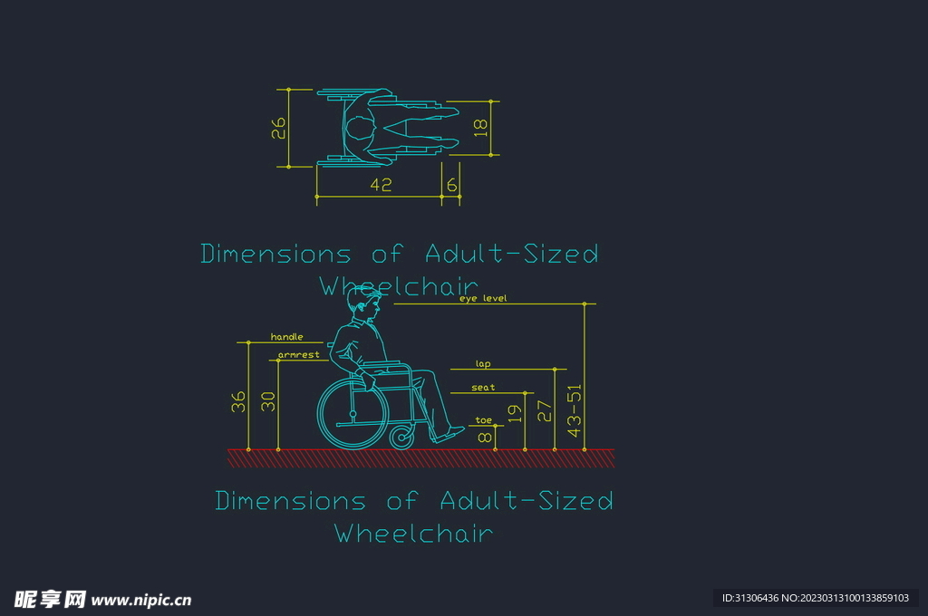 轮椅cad