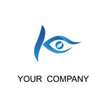 K字母保护眼睛科技logo设计