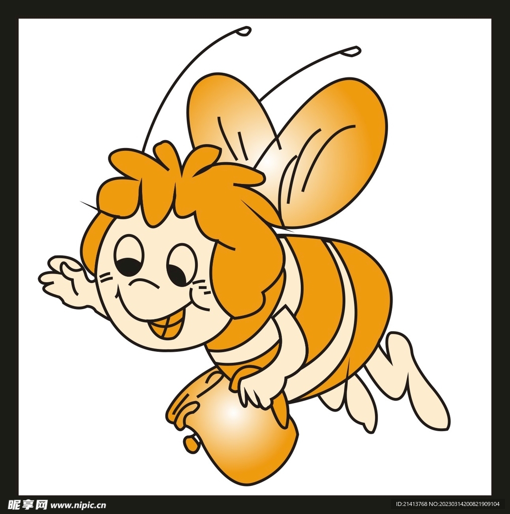 手绘蜜蜂昆虫 