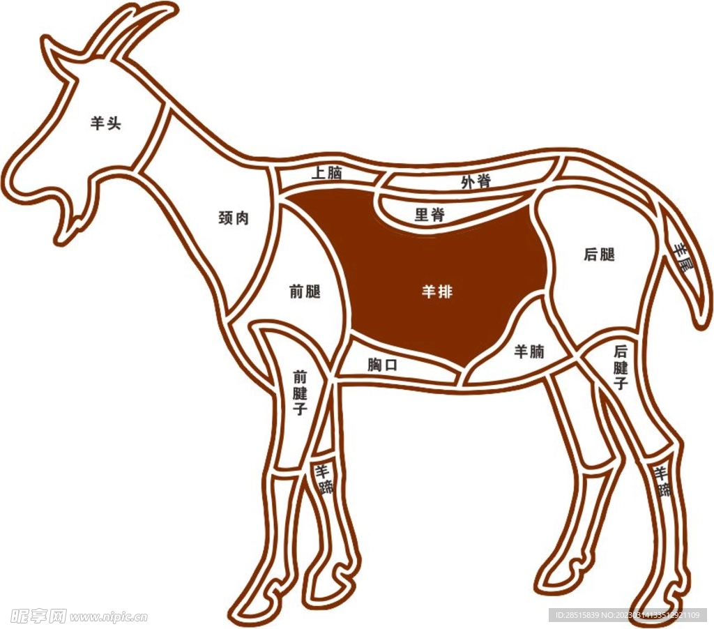 猪肉羊肉分解分割部位高清图设计图__广告设计_广告设计_设计图库_昵图网nipic.com