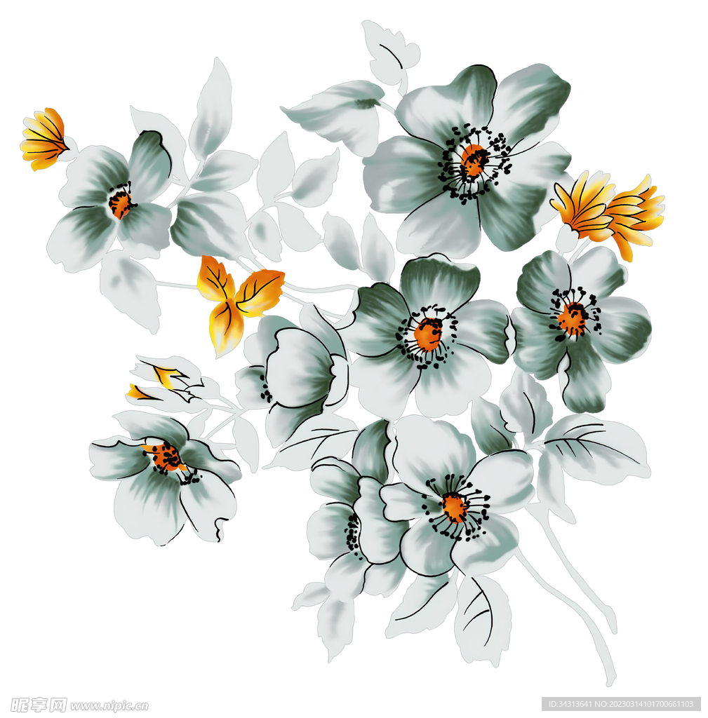 手绘花